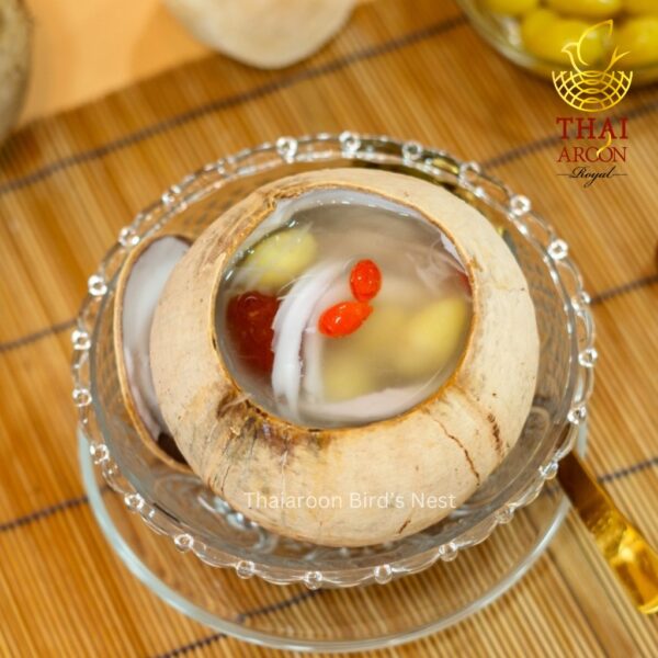 Coconut bird's nest soup  (Thailand) รังนกในลูกมะพร้าว